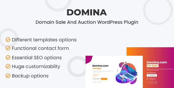 Domina – Domain For Sale & Auction Plugin